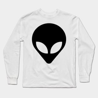 Black and White Alien Long Sleeve T-Shirt